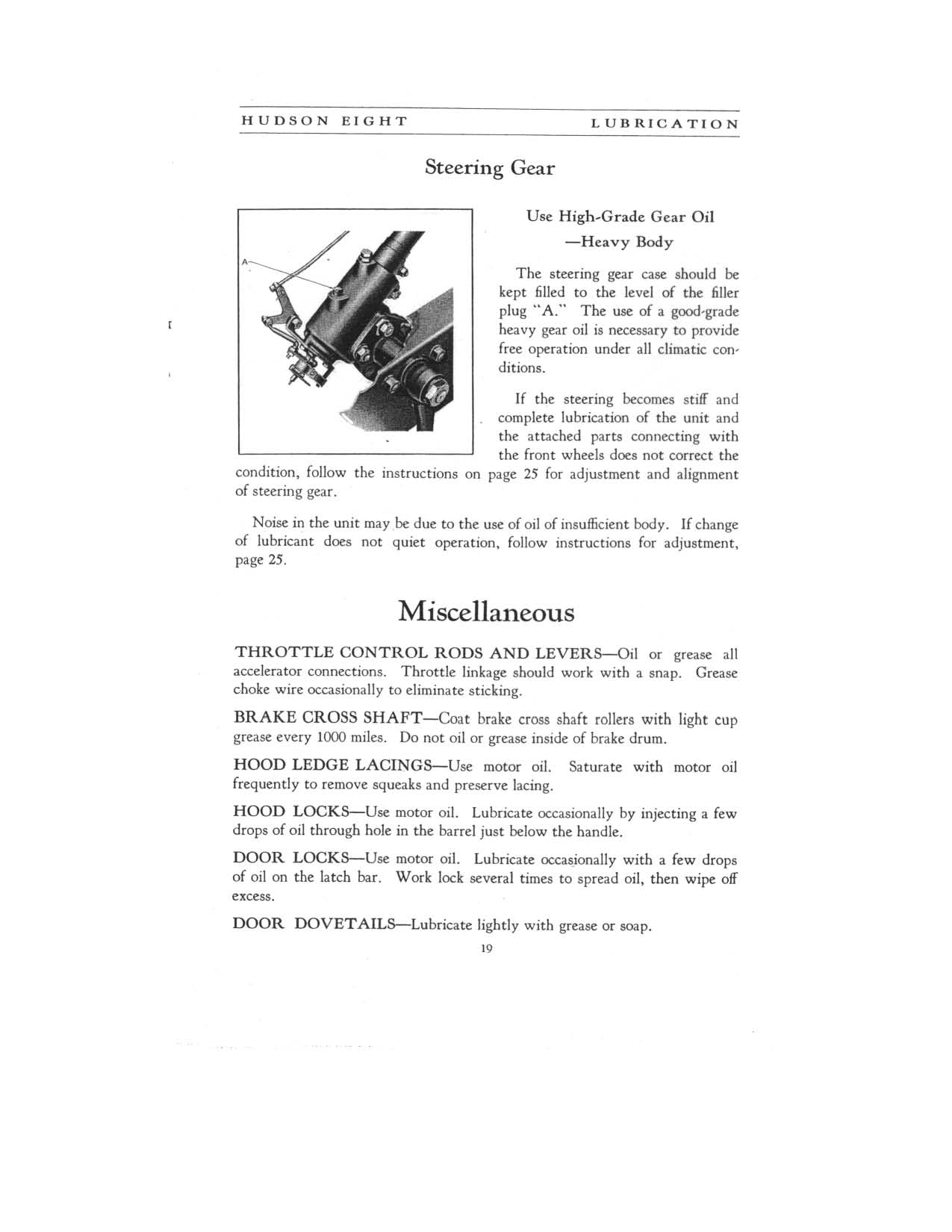 1931 Hudson 8 Instruction Book Page 4